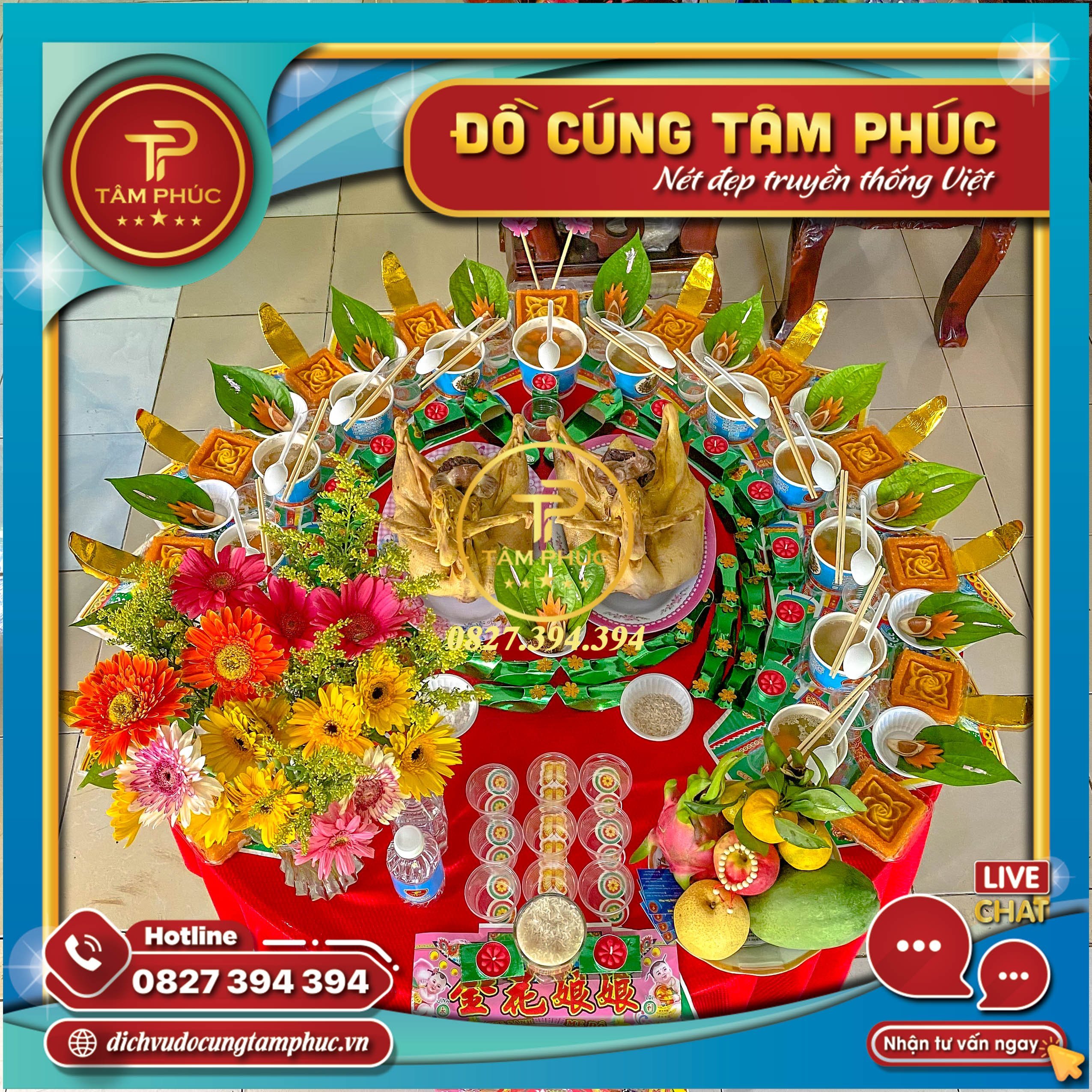 Mâm cúng thôi nôi cho bé gái