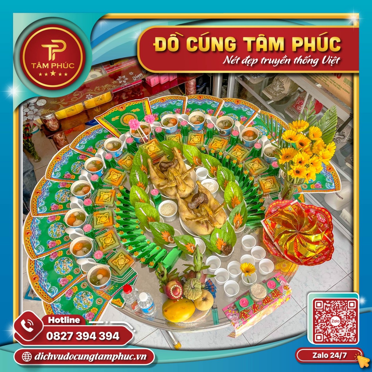 Lễ vật trên mâm cúng 2 vịt