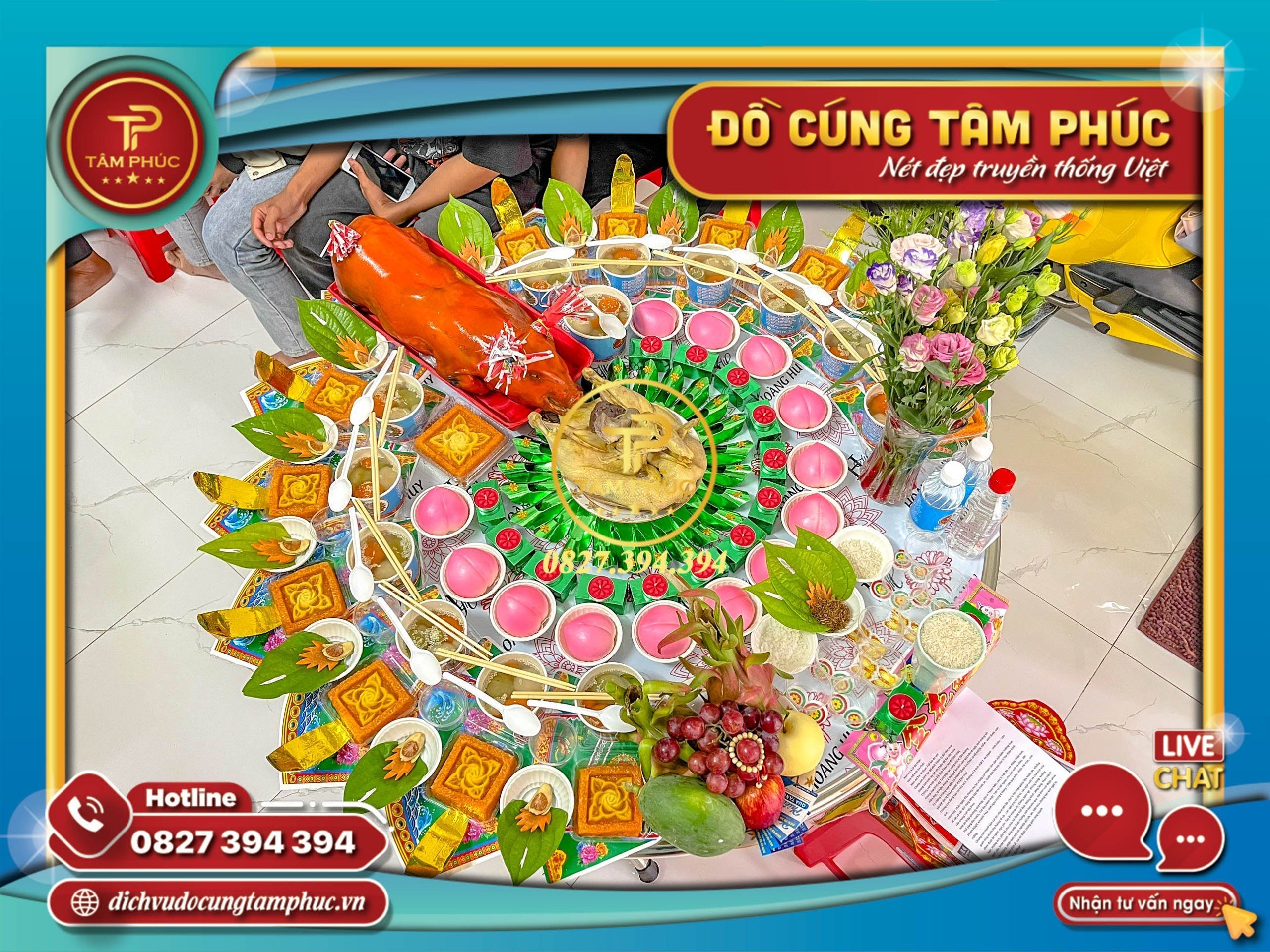 Mâm cúng đầy tháng cho bé gái