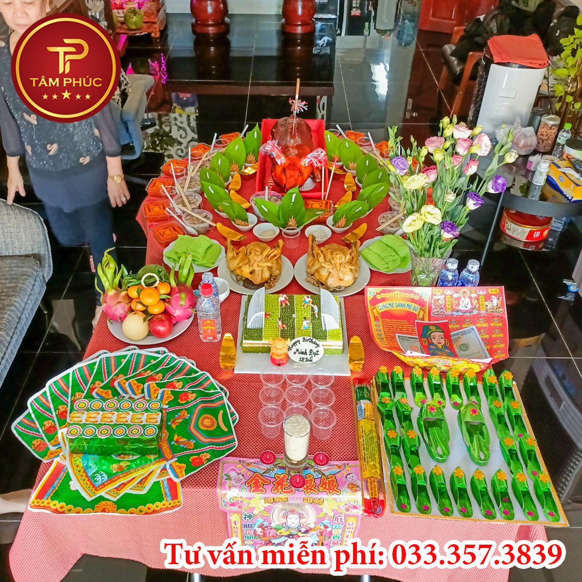 Mâm cúng đầy tháng bé trai