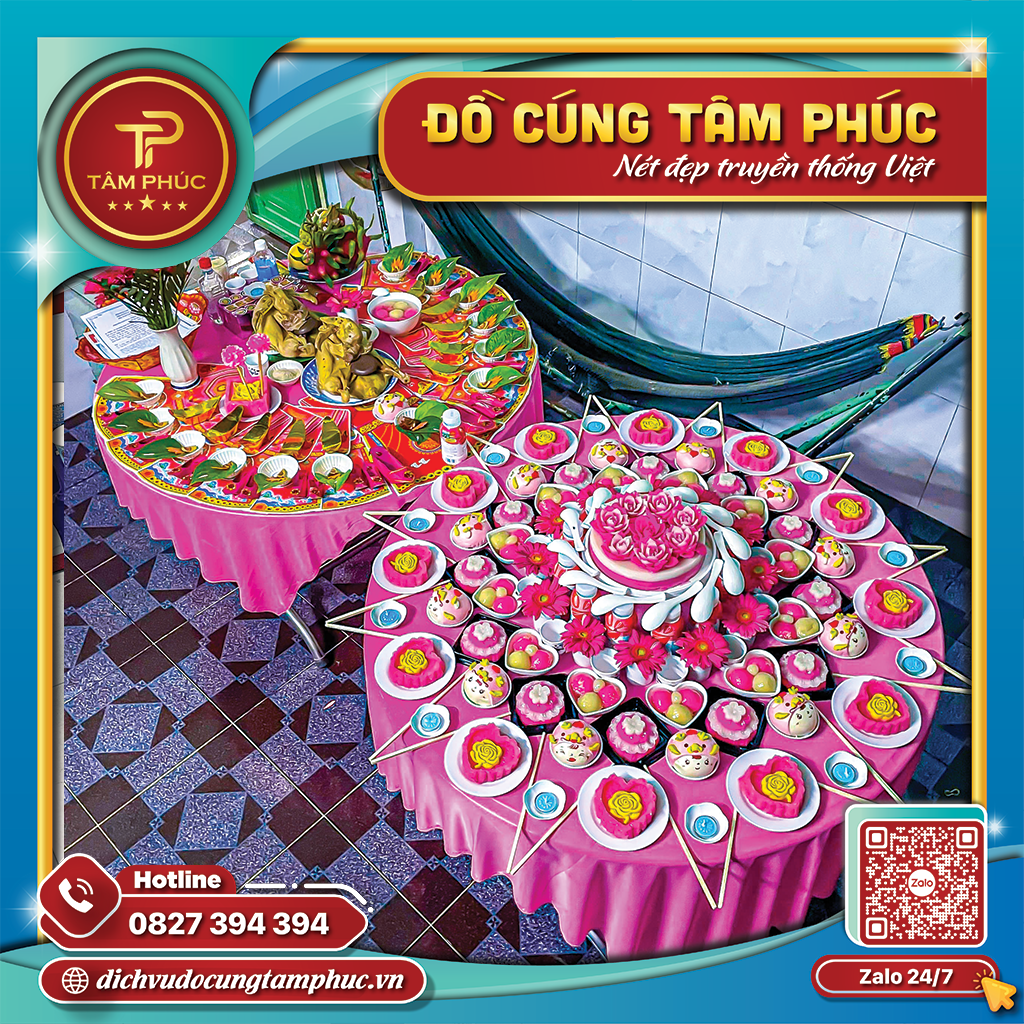 Mâm cúng đầy tháng cho bé gái trọn gói