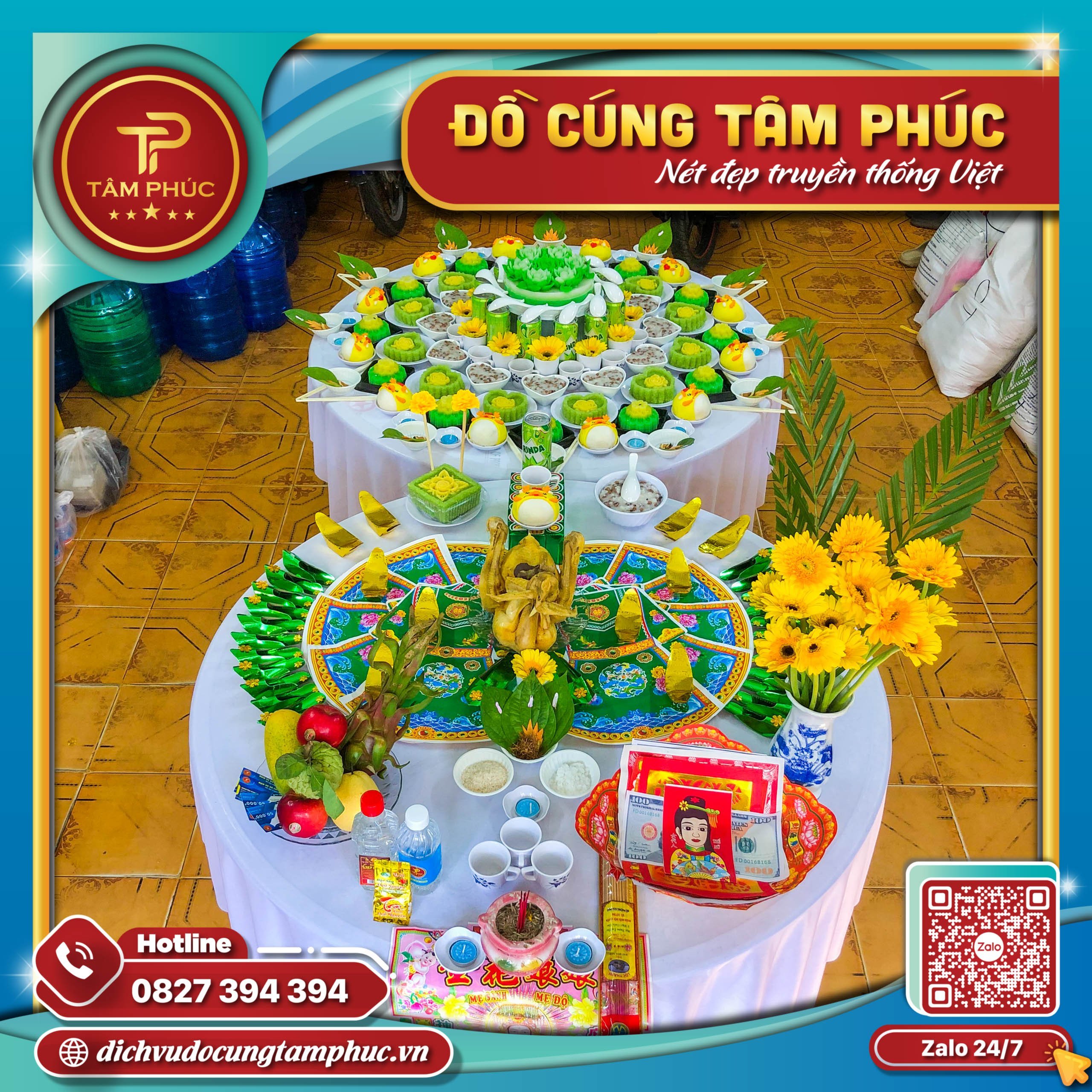 Mâm cúng đầy tháng cho bé trai gói Gold
