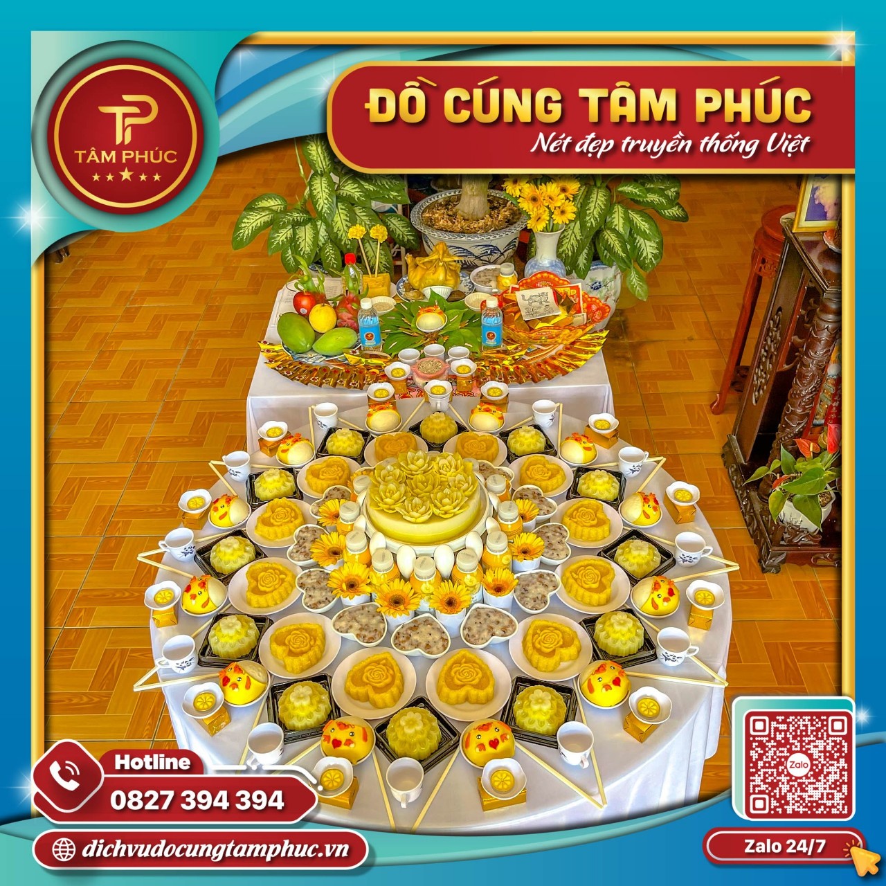Mâm cúng đầy tháng cho bé trai trọn gói