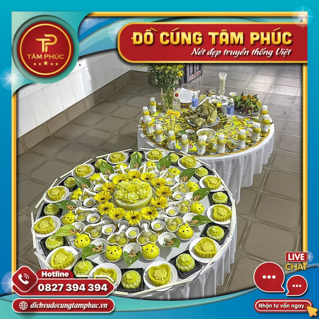 Mâm cúng đầy tháng cho bé gái gói Gold