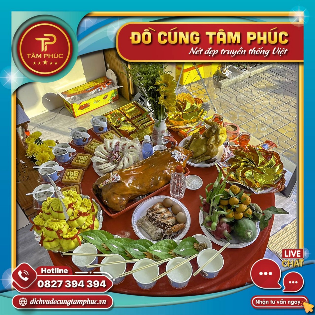Mâm cúng khai trương chi tiết (G2)