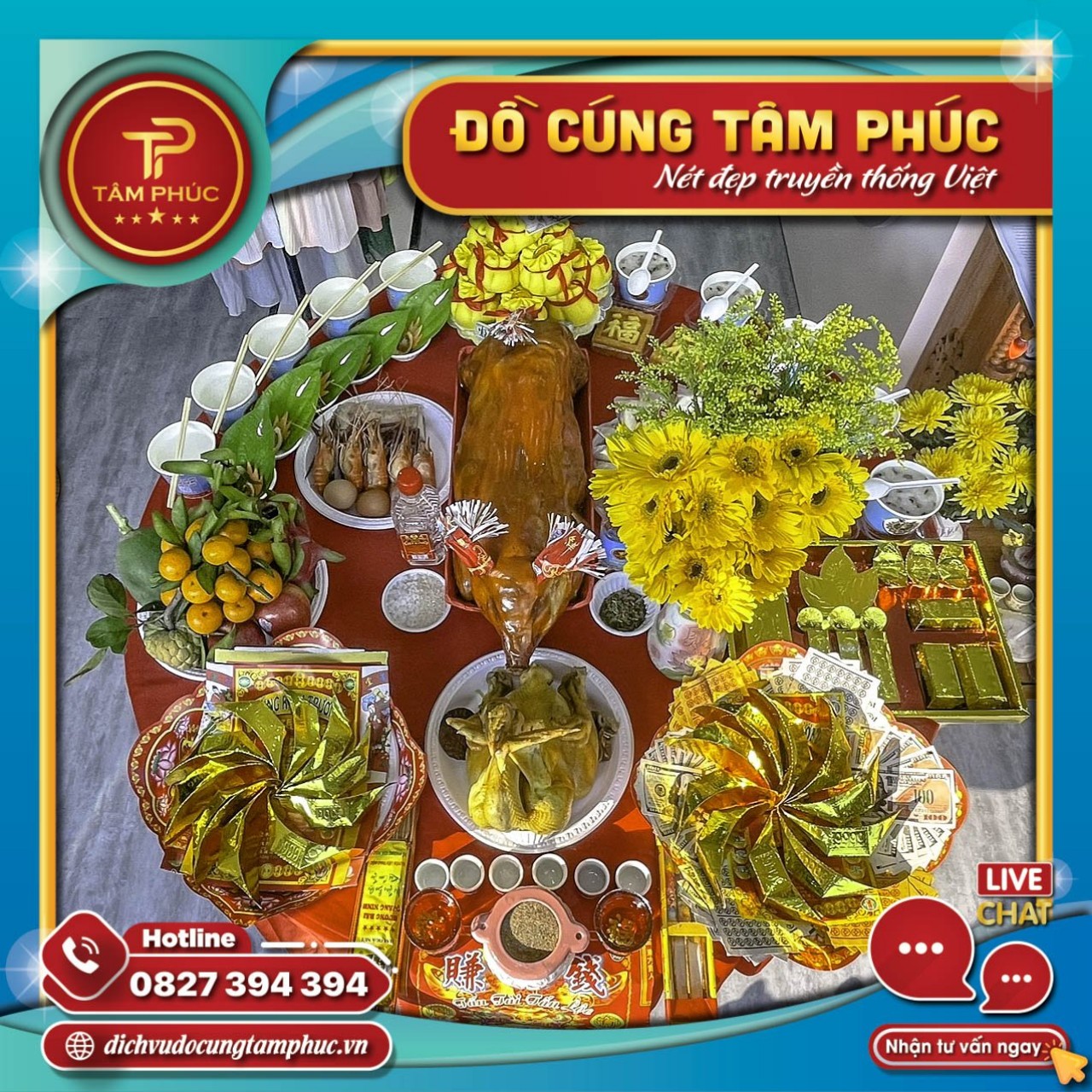 Mâm cúng khai trương chi tiết (G2)