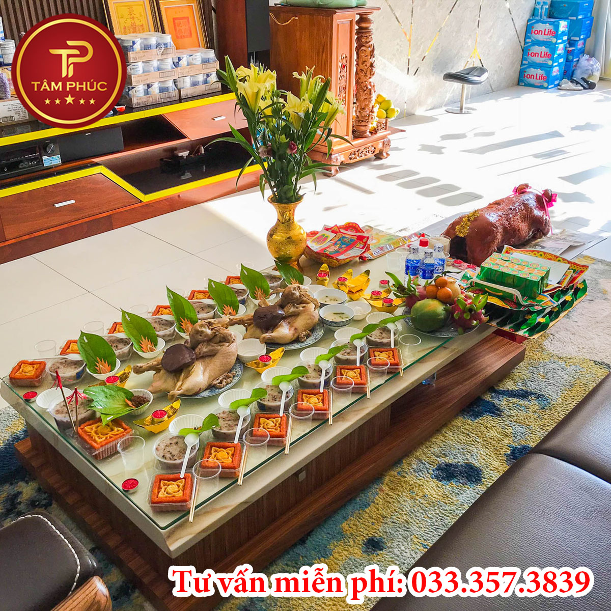 Mâm cúng đầy tháng bé gái gói vip 3