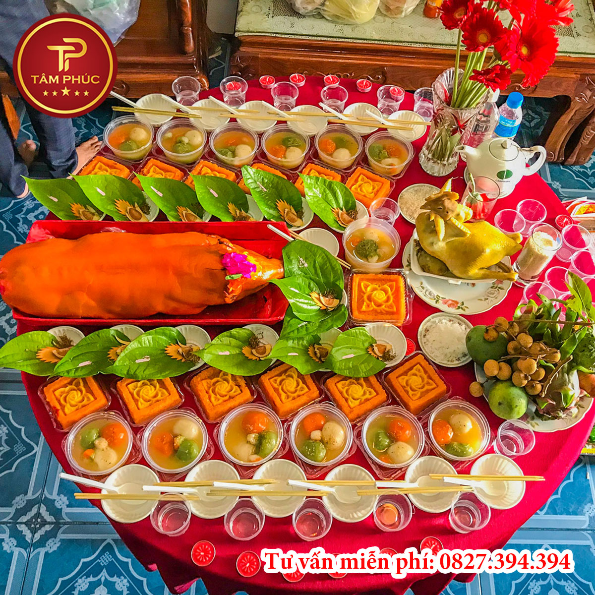 Mâm cúng đầy tháng bé gái gói vip 3