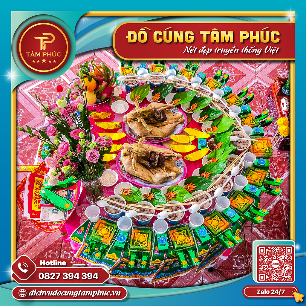 Mâm cúng đầy tháng cho bé trai gói 2 vịt