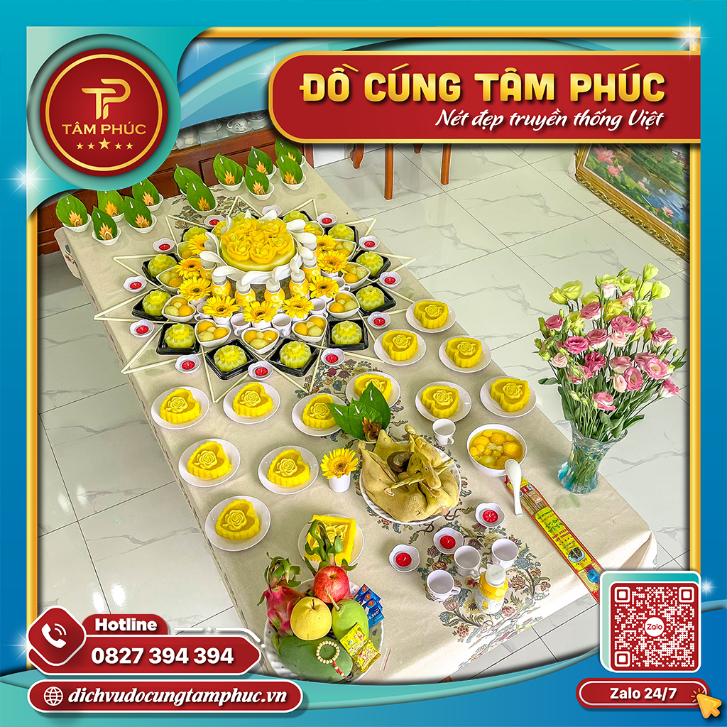 Mâm cúng đầy tháng cho bé gái gói Gold