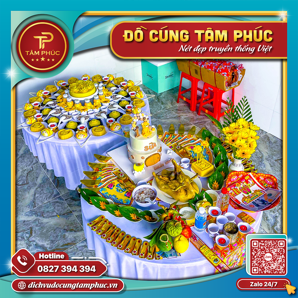 Mâm cúng đầy tháng cho bé gái trọn gói