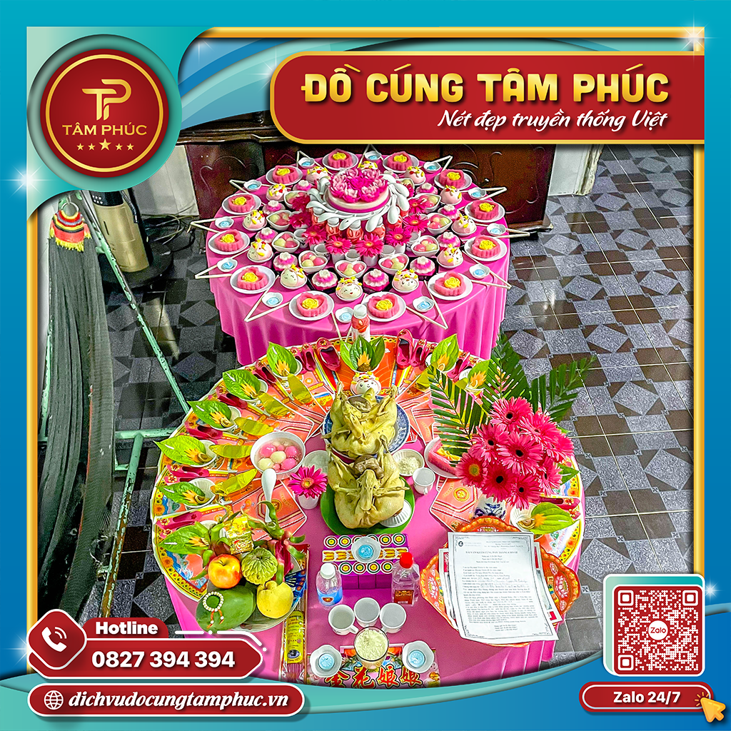 Mâm cúng đầy tháng cho bé gái gói Gold
