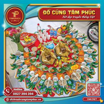 Mâm cúng đầy tháng cho bé trai gói 2 Vịt