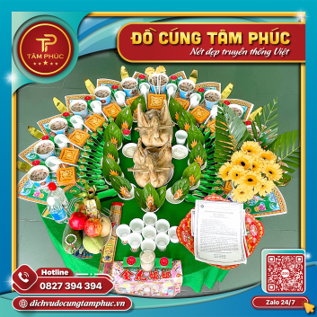Mâm cúng thôi nôi cho bé trai gói 2 Vịt
