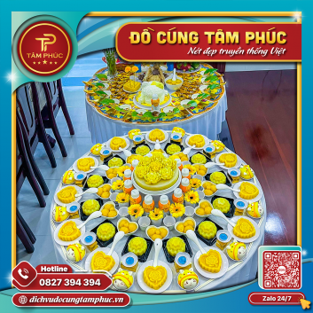 Mâm cúng thôi nôi cho bé gái gói Gold