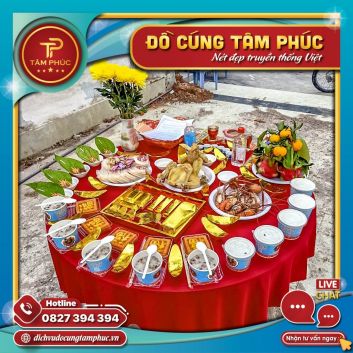 Mâm cúng động thổ đơn giản (G1)