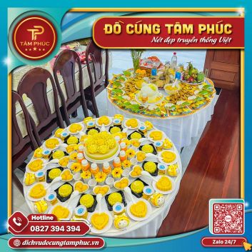 Mâm cúng thôi nôi cho bé trai gói Gold
