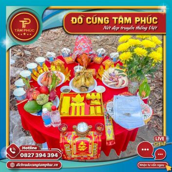 Mâm cúng động thổ đầy đủ (G2)
