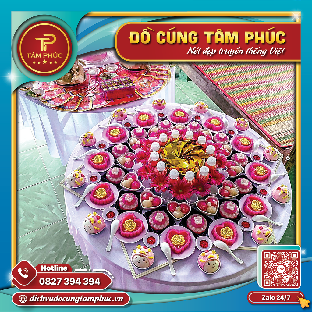 Mâm cúng thôi nôi cho bé gái trọn gói