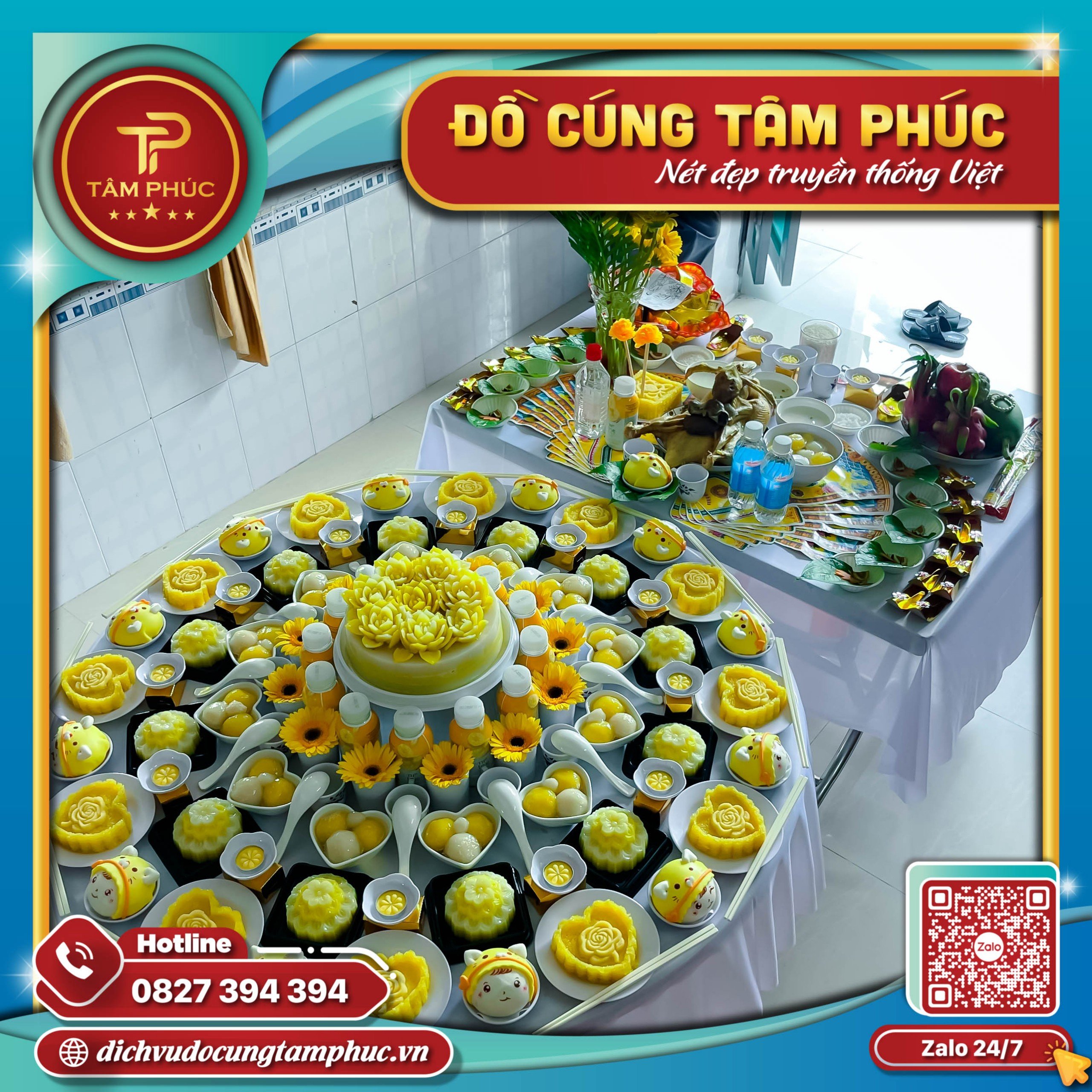 Mâm cúng thôi nôi cho bé gái gói Gold