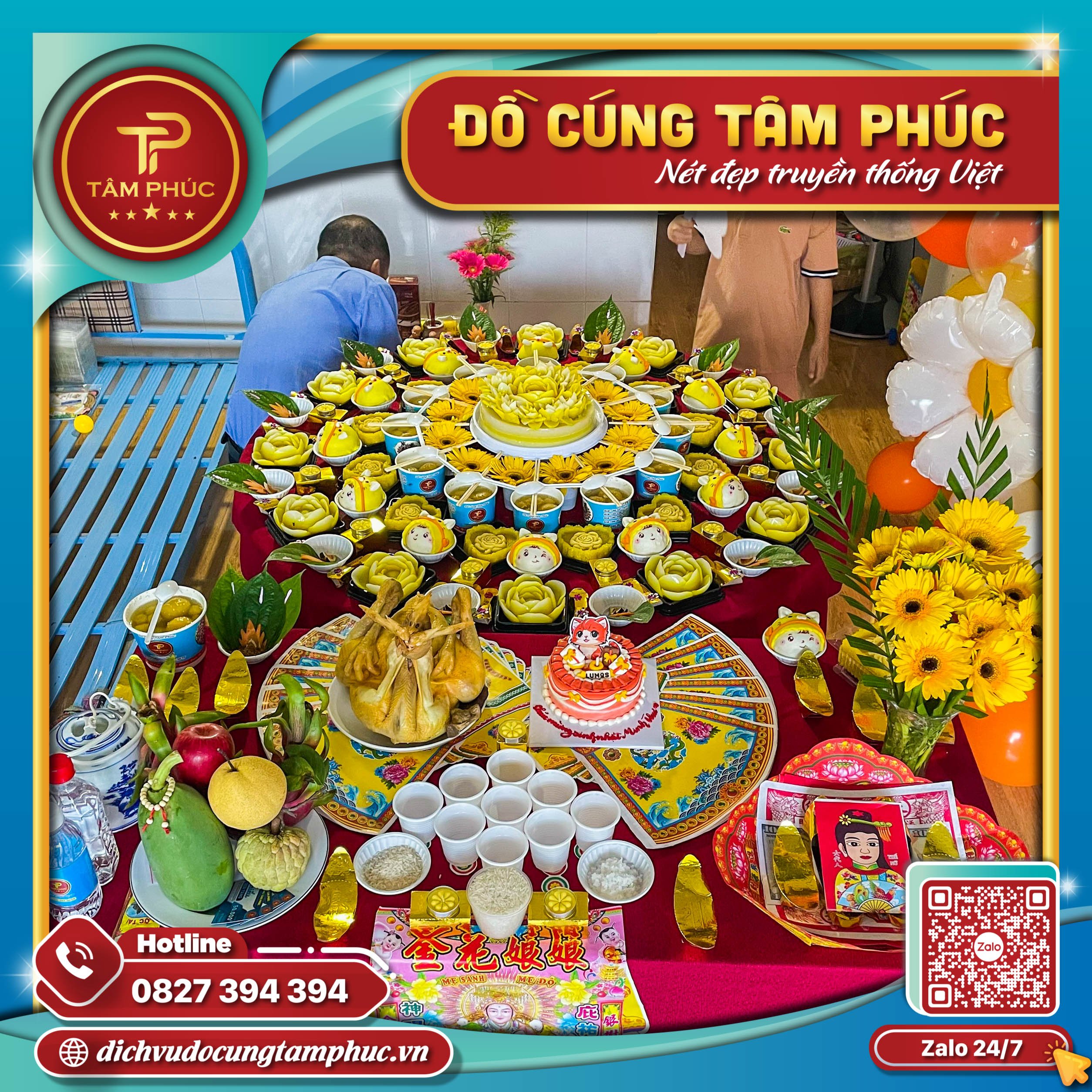 Mâm cúng thôi nôi cho bé gái trọn gói