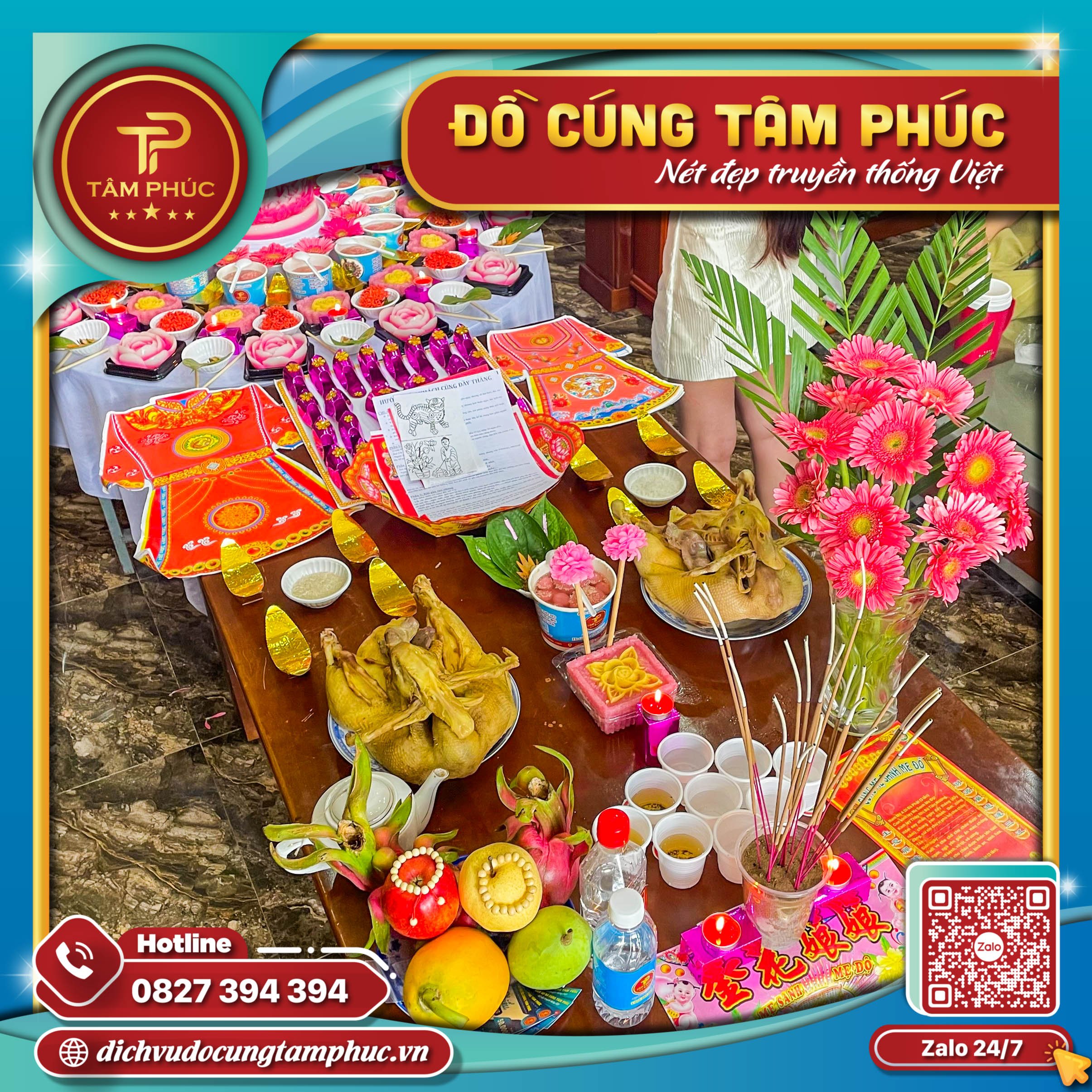 Mâm cúng thôi nôi cho bé gái trọn gói