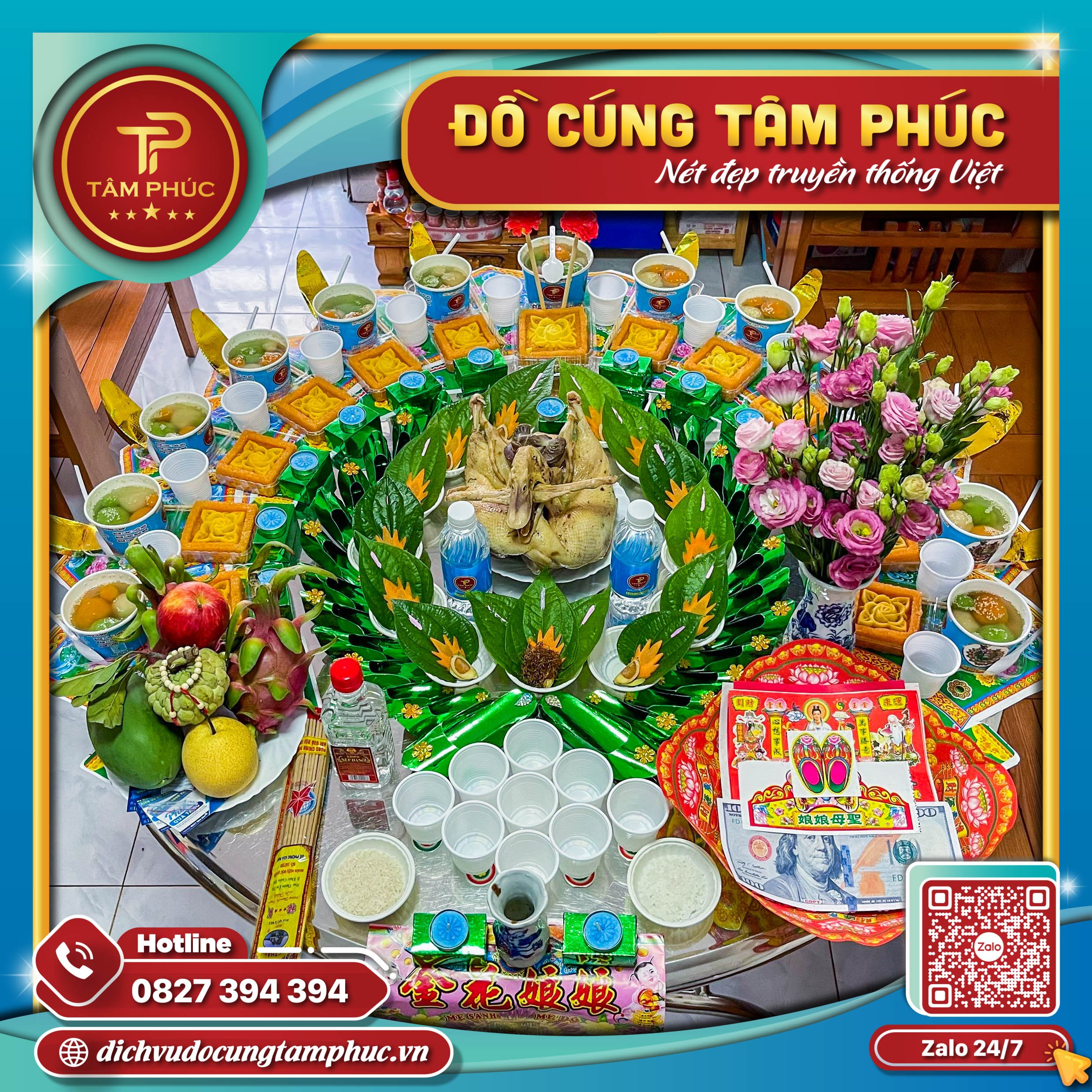 Mâm cúng thôi nôi cho bé gái trọn gói