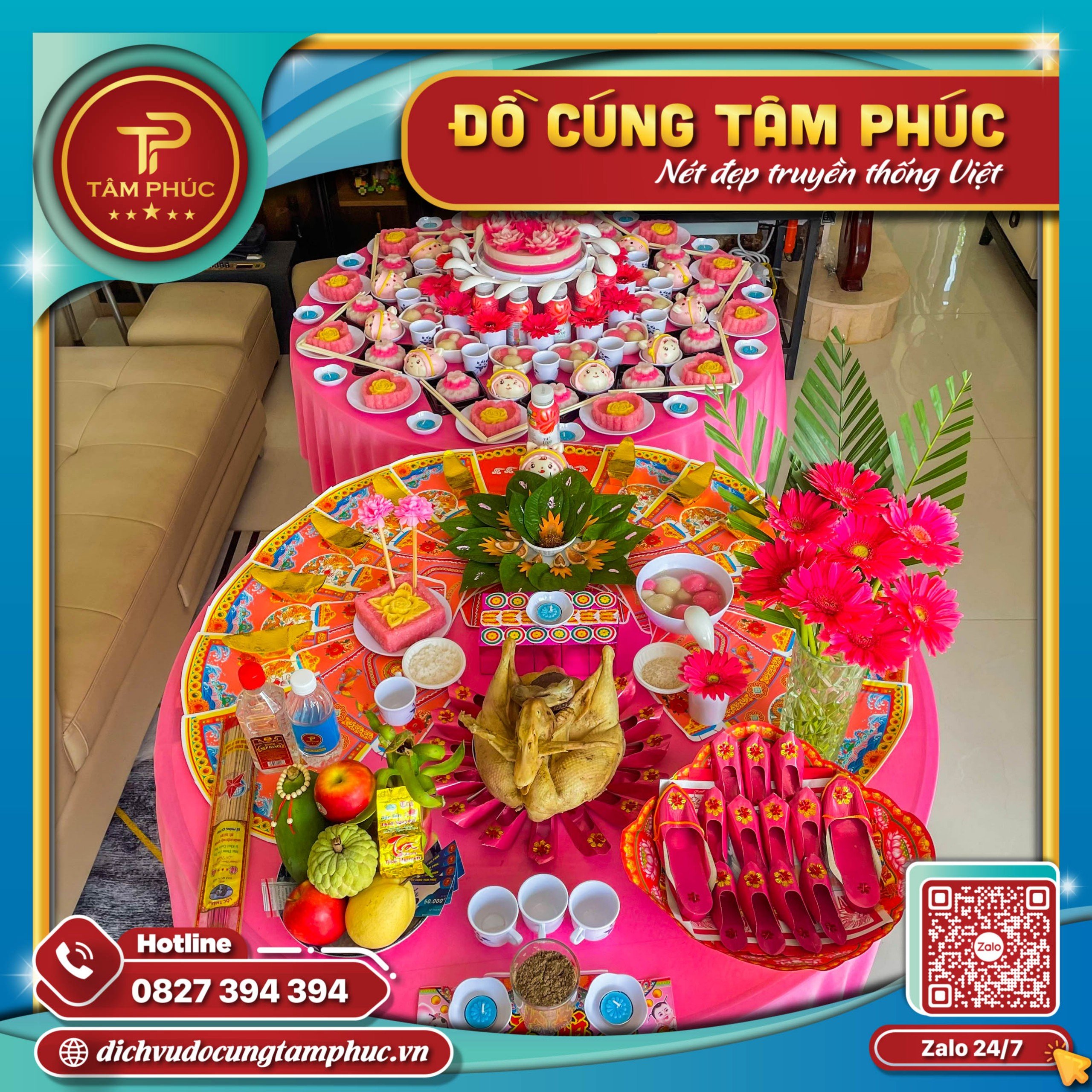 Mâm cúng đầy tháng cho bé gái trọn gói
