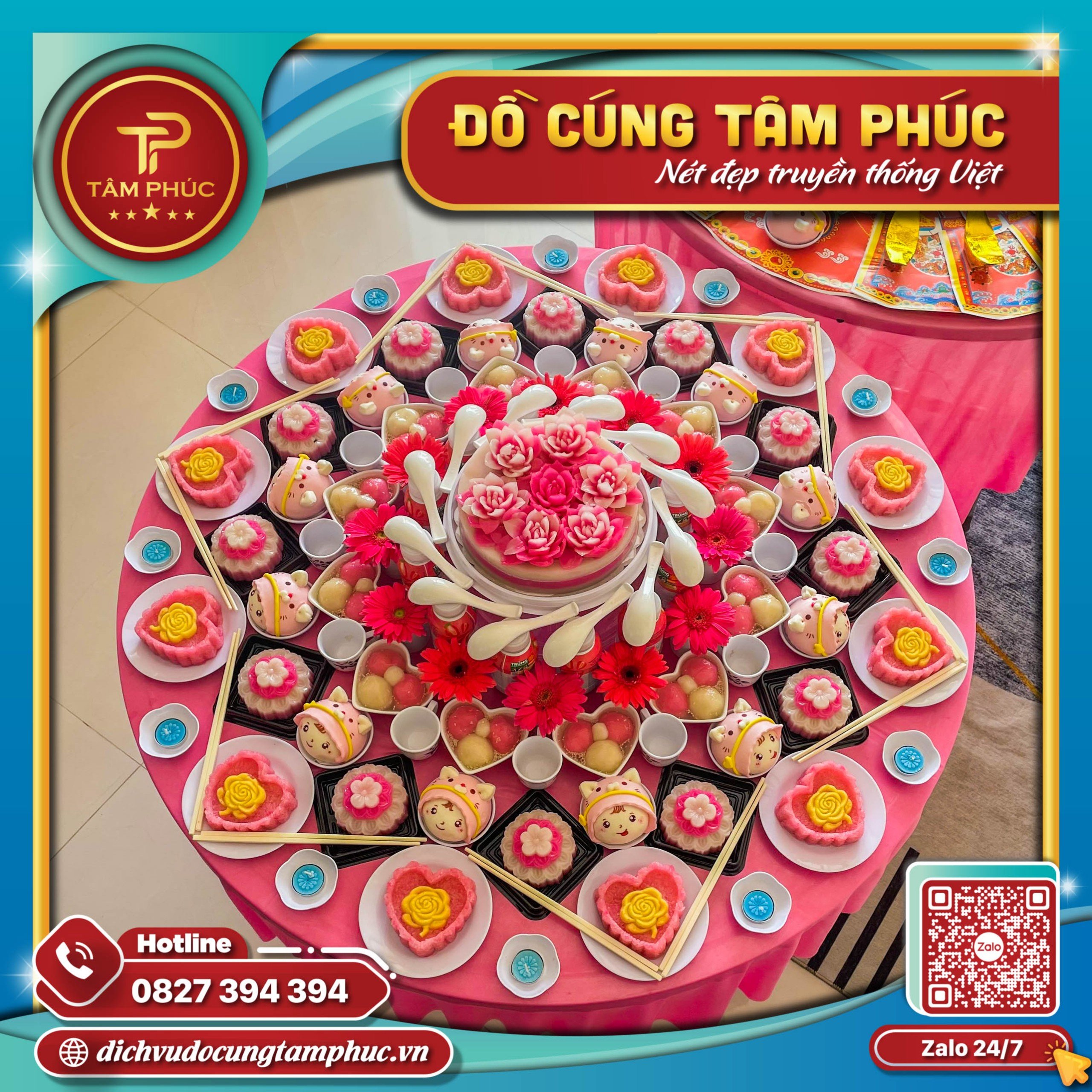 Mâm cúng đầy tháng cho bé gái gói Silver
