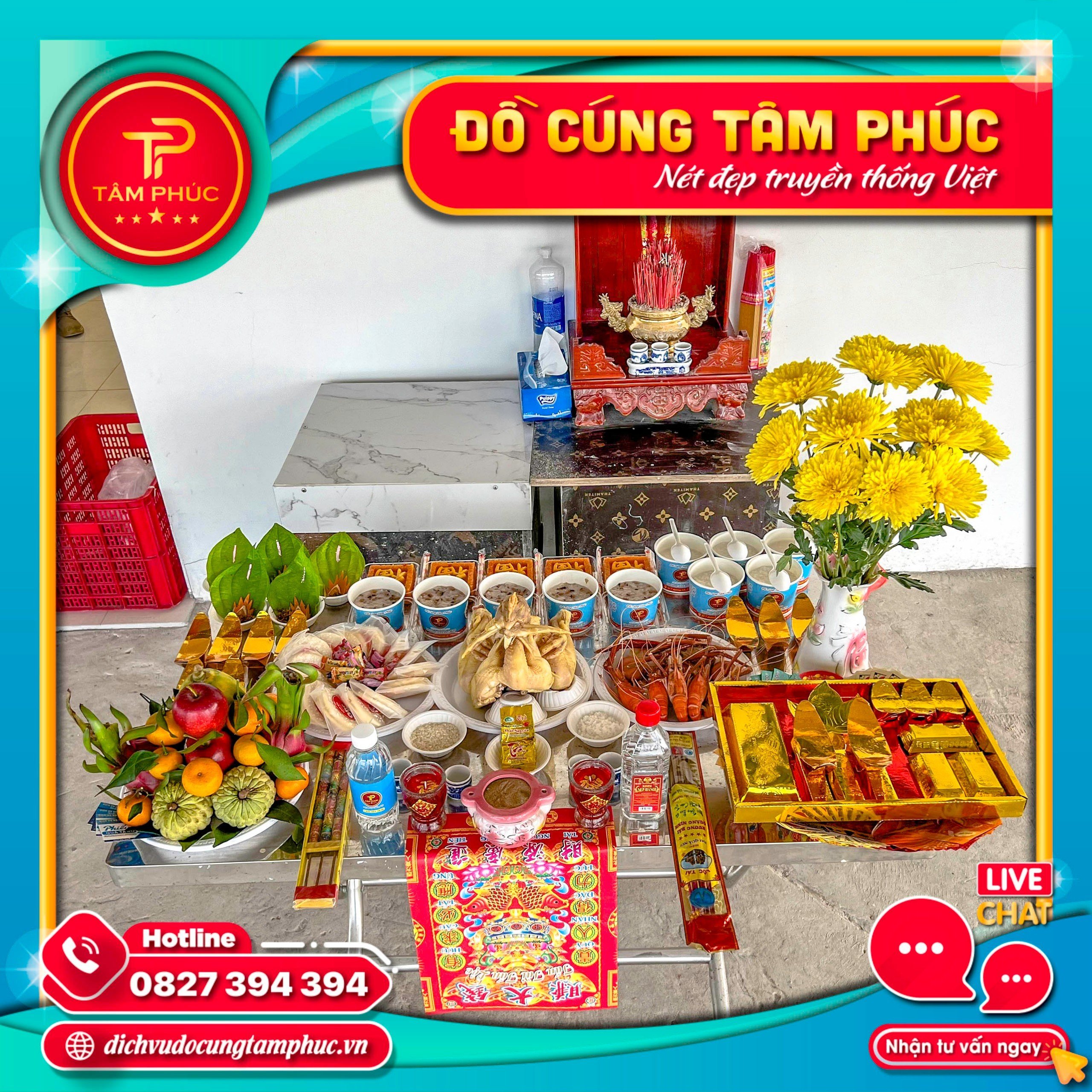 Mâm cúng động thổ trọn gói